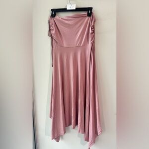 FP Beach, nwot Dusty Rose Handkerchief Hem Dress, Size L | FP0388